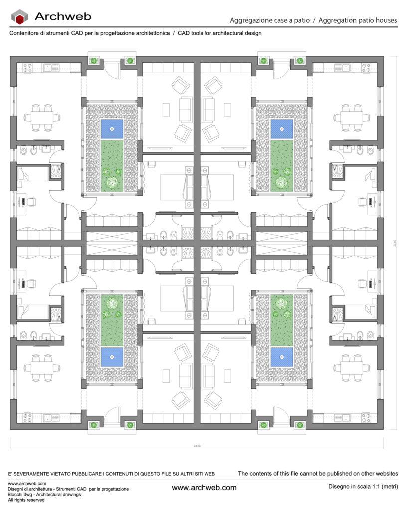 Aggregation of residences patio 01 dwg