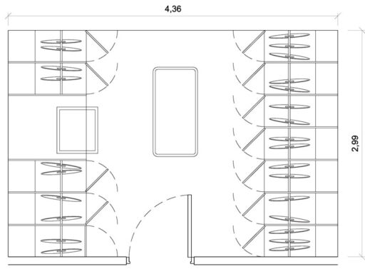 Cabina armadio di 13 mq dwg