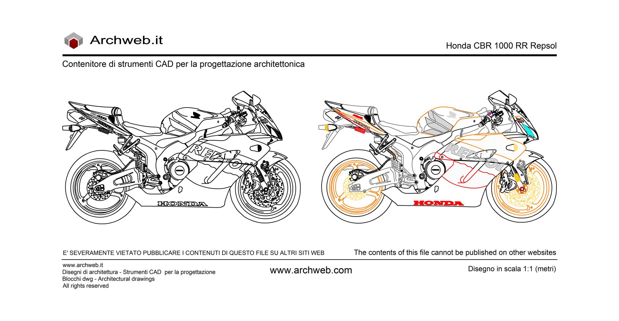 Honda CBR 1000 dwg