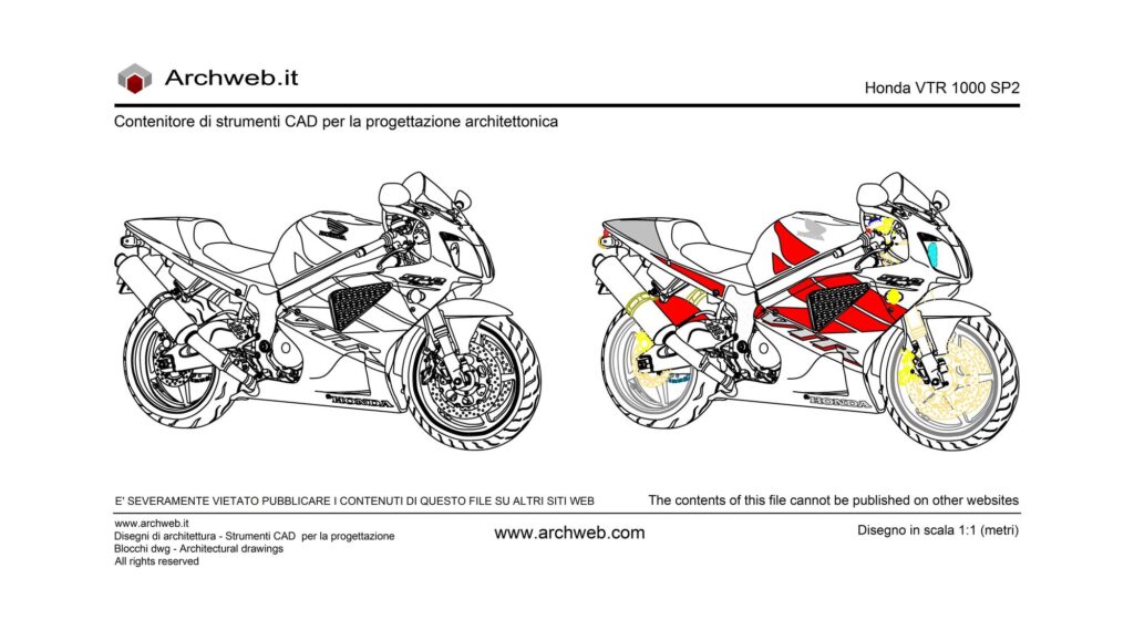 Honda VTR 1000 dwg