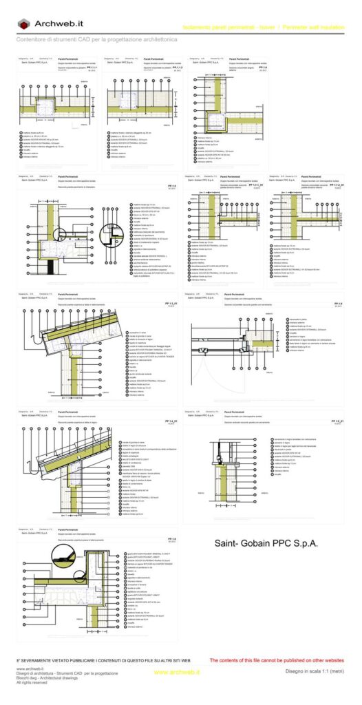 Isolamento pareti perimetrali dwg