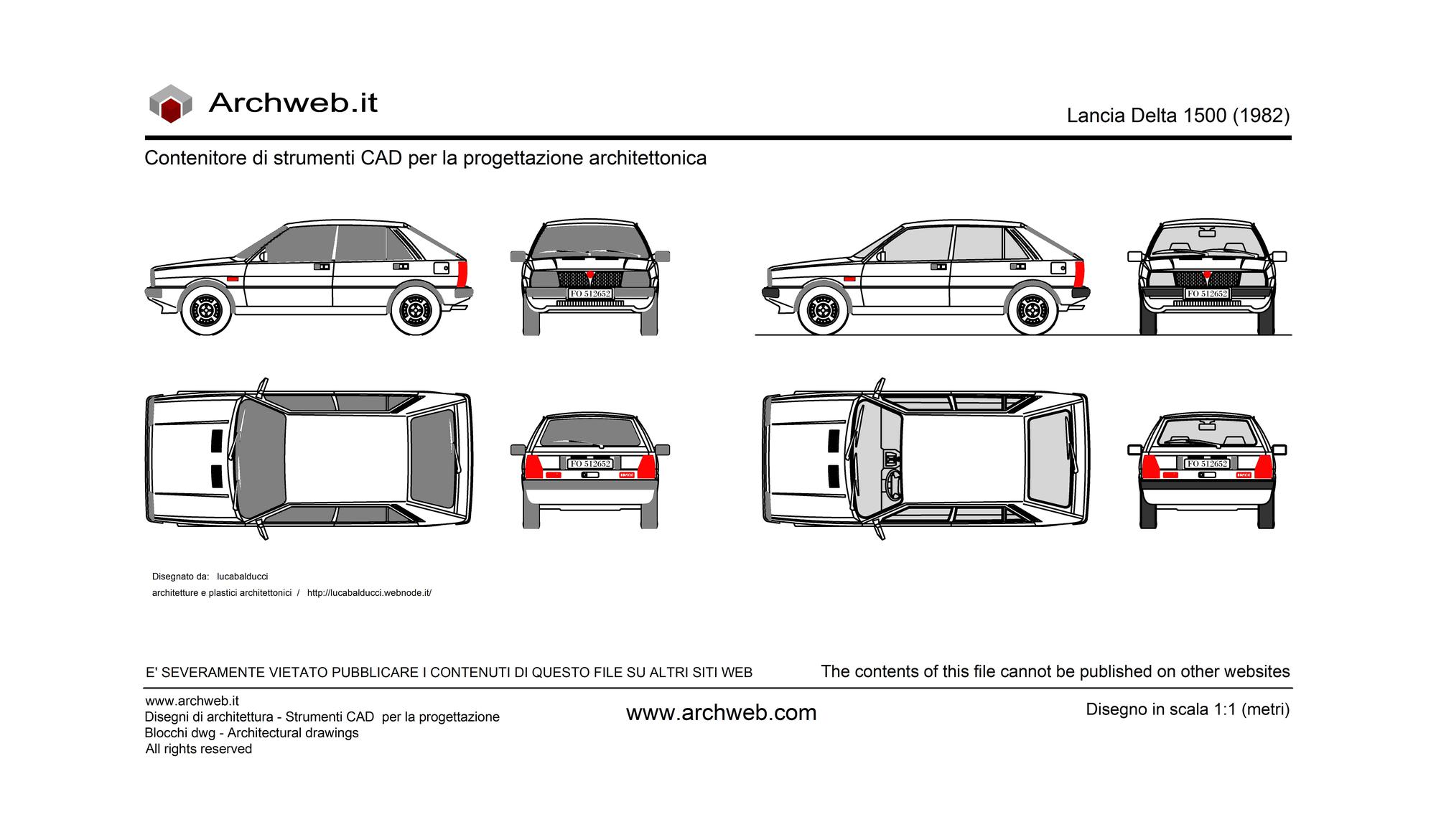 Lancia Delta 1982 dwg