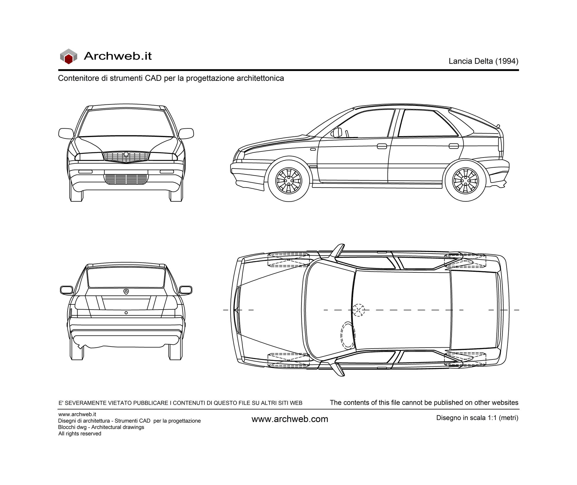 Lancia Delta 1994 dwg