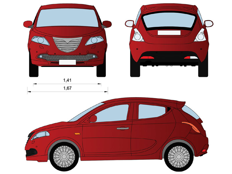 Lancia Ypsilon 2011 dwg