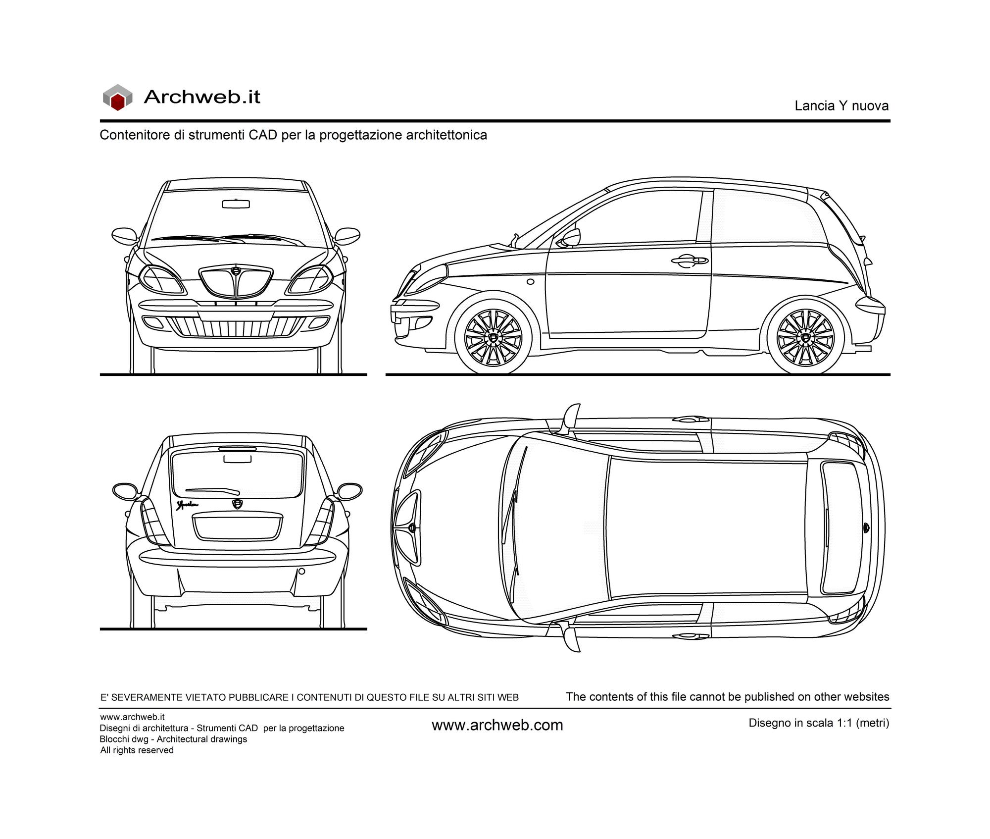 Lancia Y nuova dwg