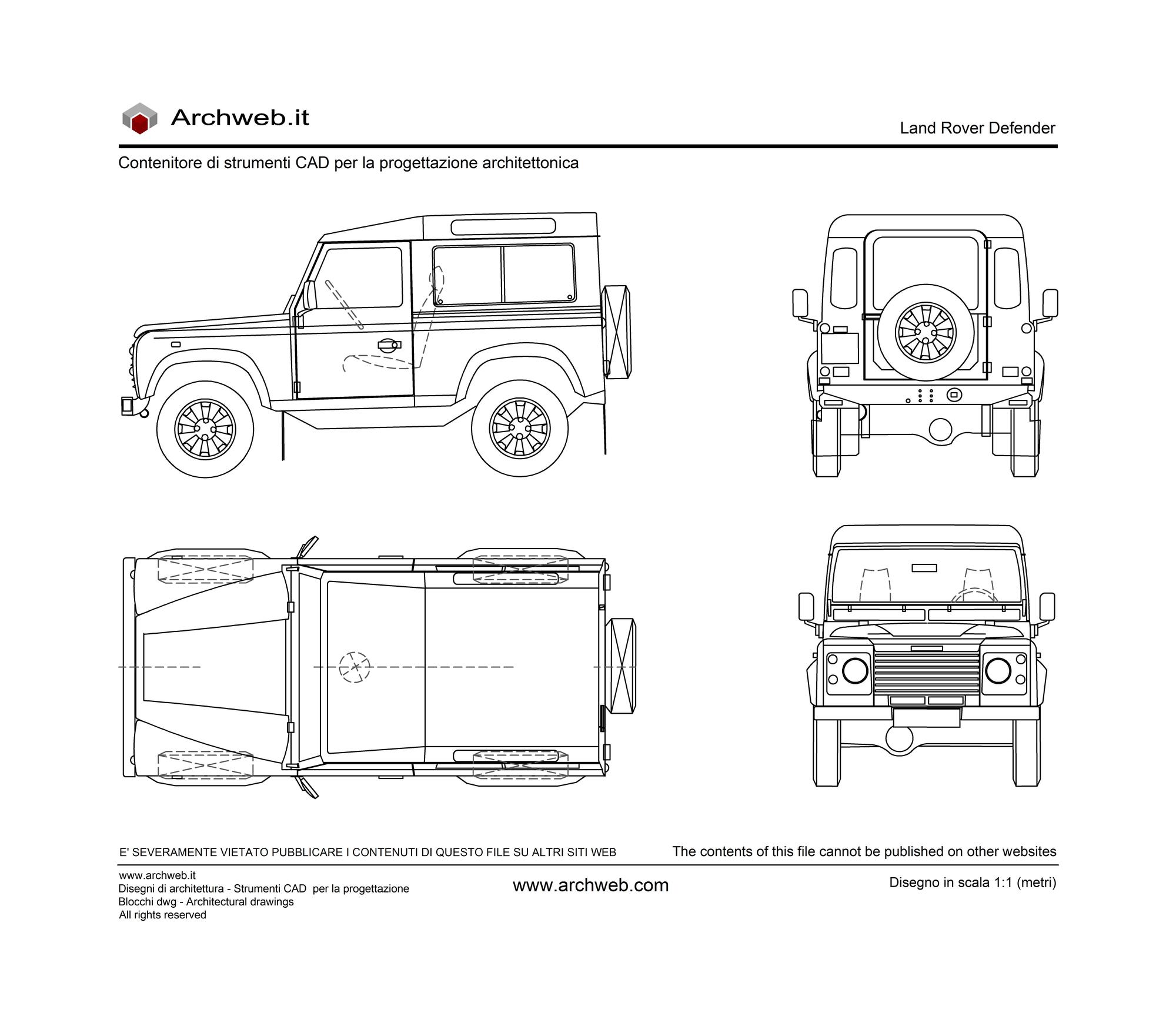 Land Rover Defender dwg