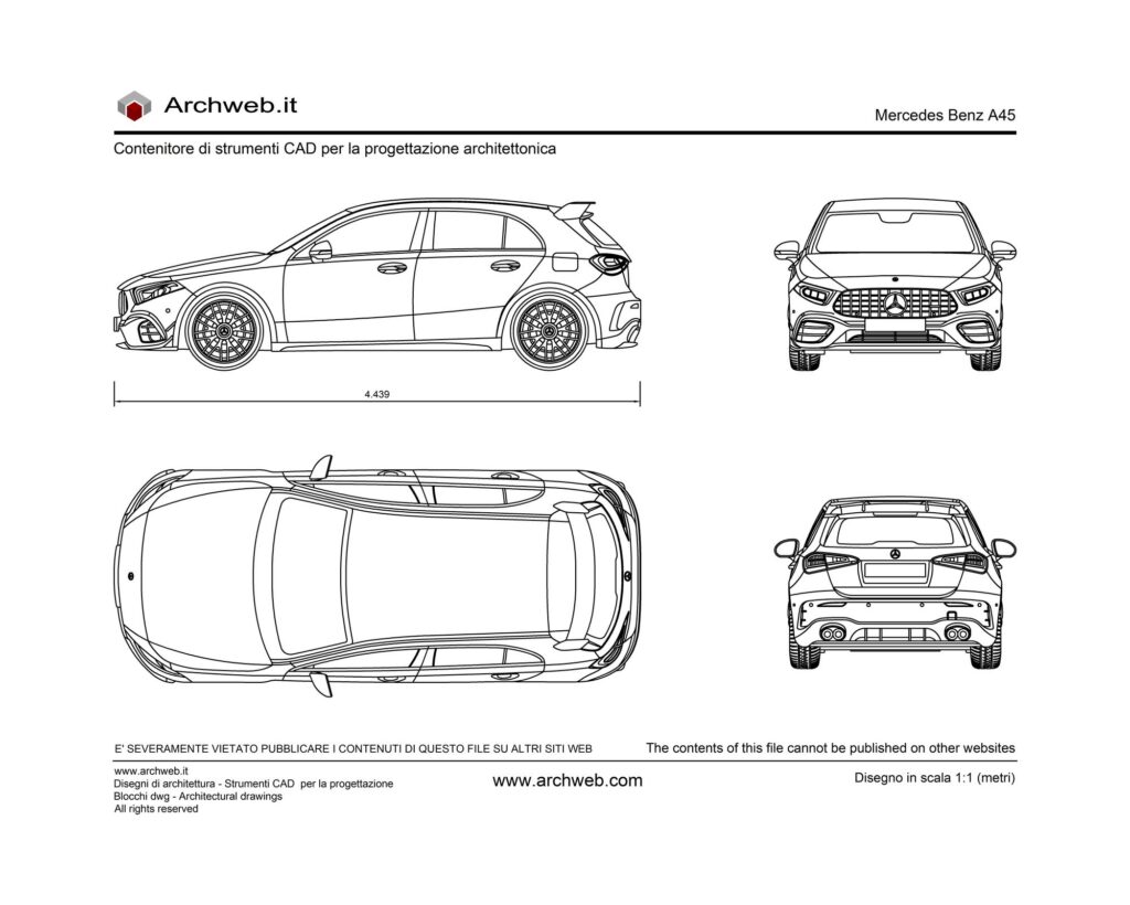 Mercedes Benz A45 dwg