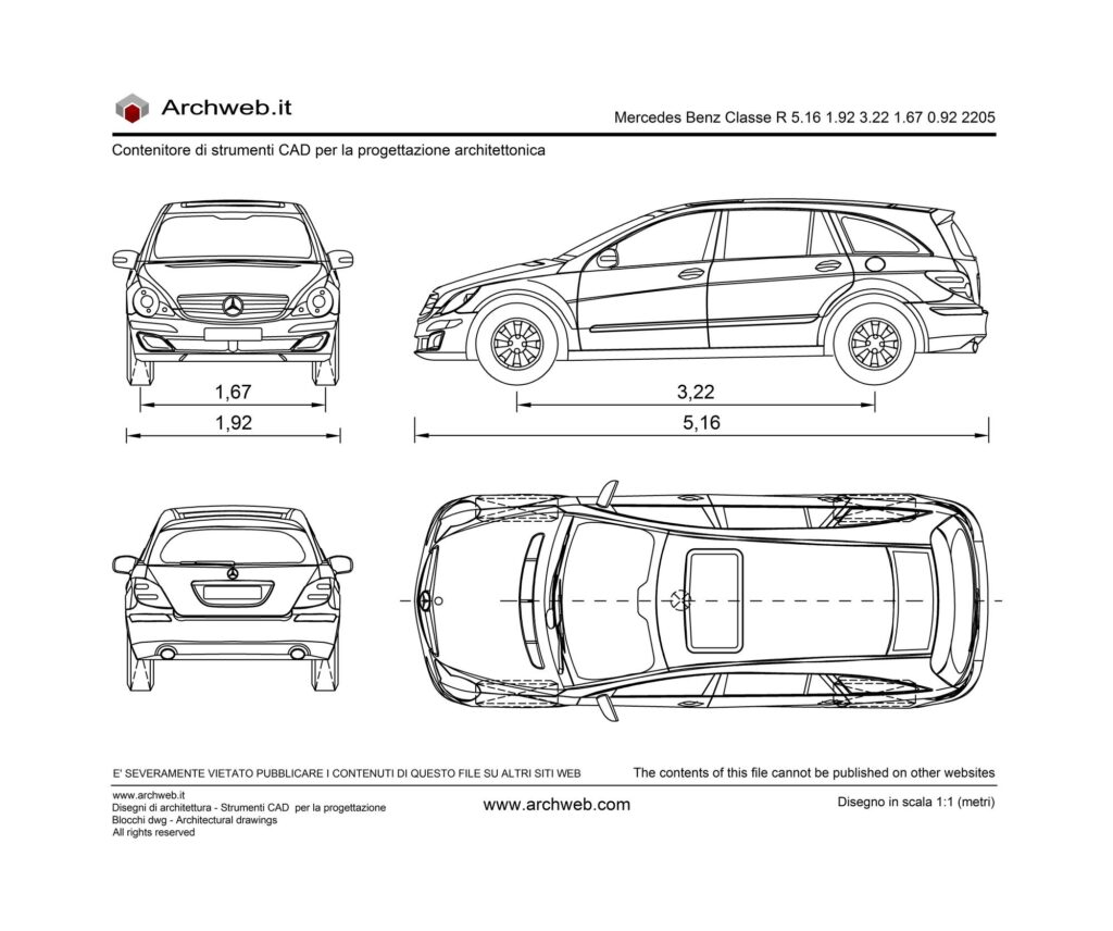 Mercedes Benz Classe R dwg