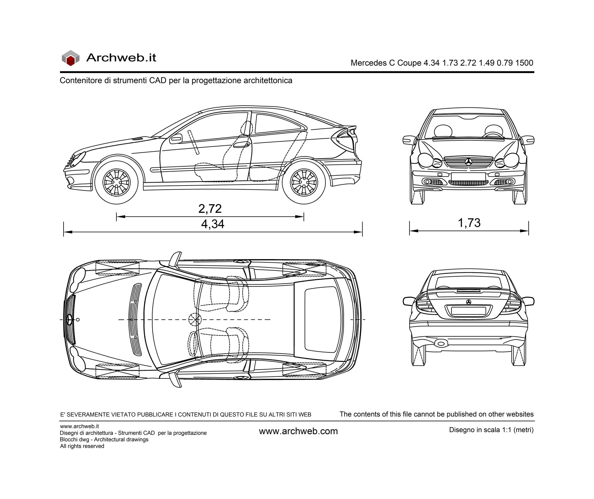 Mercedes C Coupe dwg