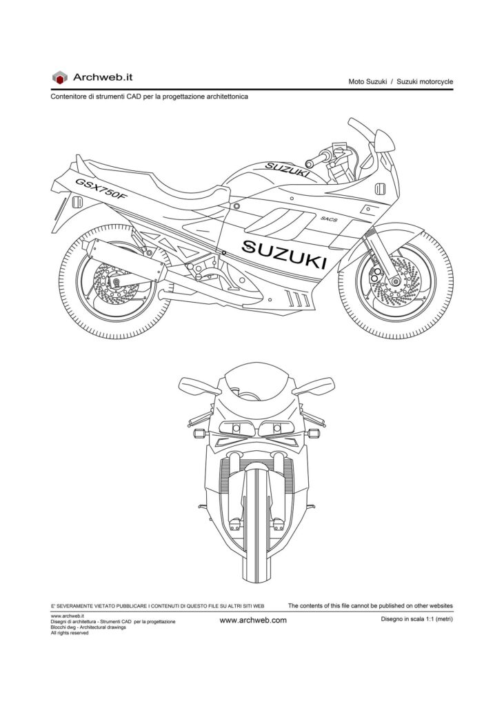 Suzuki motorcycle 01 dwg