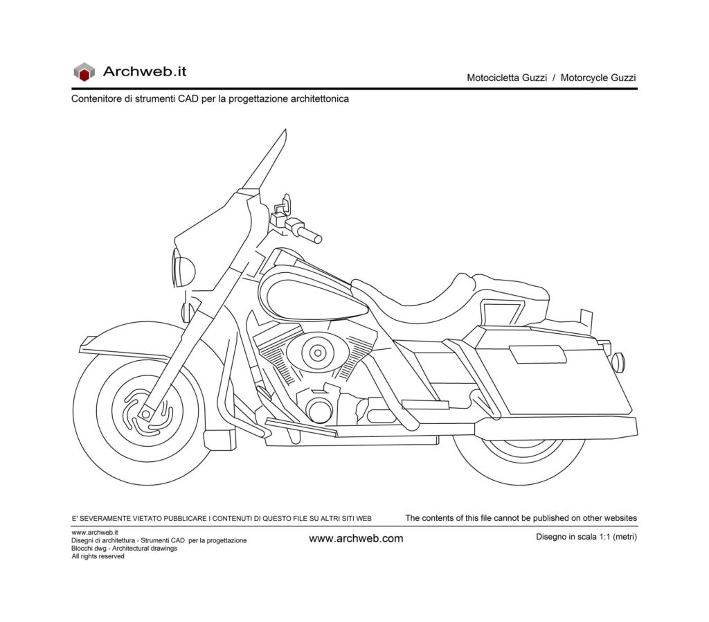 Motocicletta Guzzi dwg