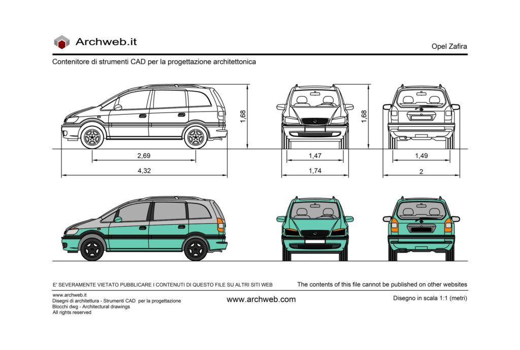 Opel Zafira dwg