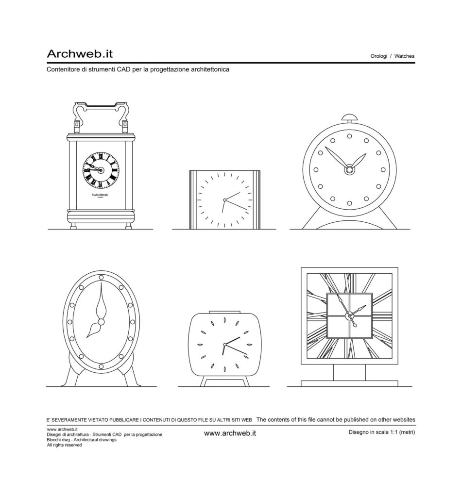 Table clocks 1 dwg