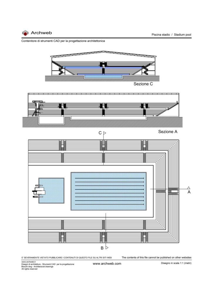 Piscina stadio dwg Archweb