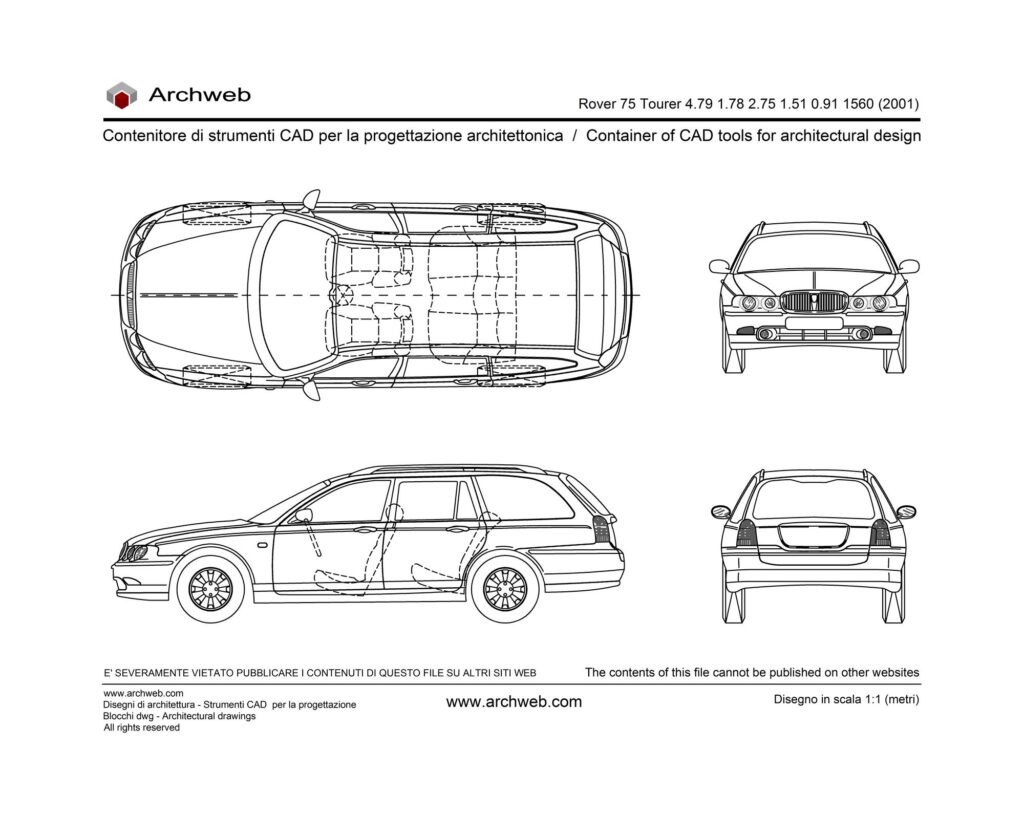 Rover 75 Tourer 2001 dwg