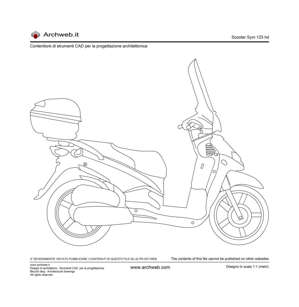 Scooter Sym 125 dwg