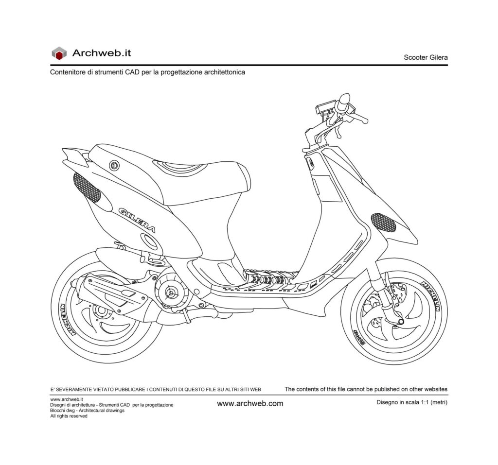 Scooters Gilera dwg