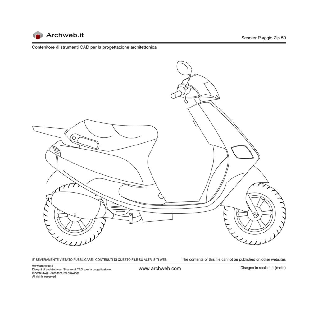 Scooters Piaggio Zip dwg