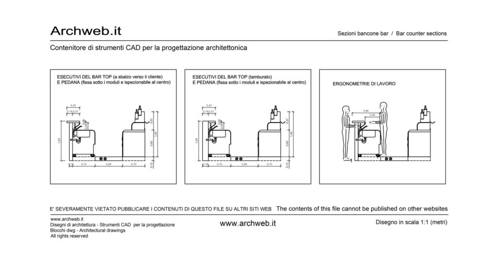 Bar counter section 01 dwg