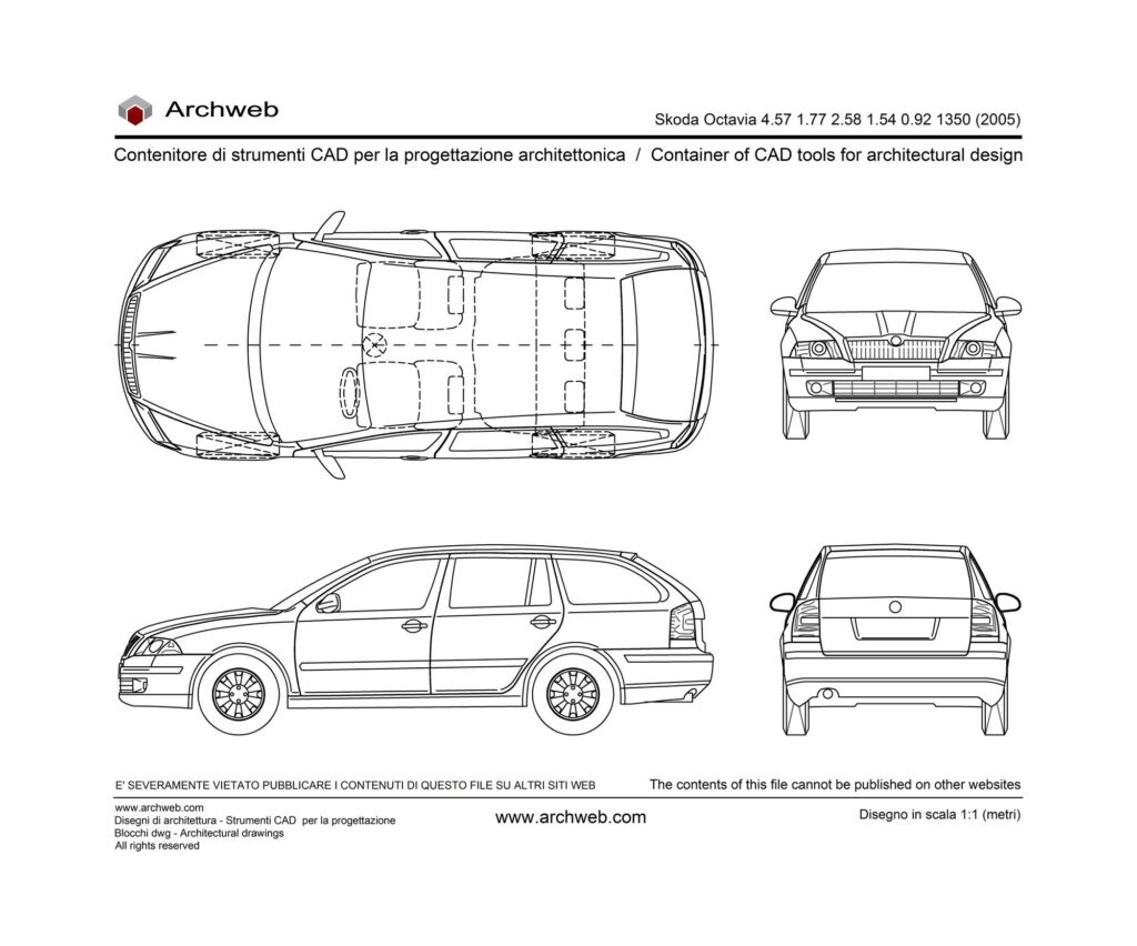 Skoda Octavia 2005 dwg