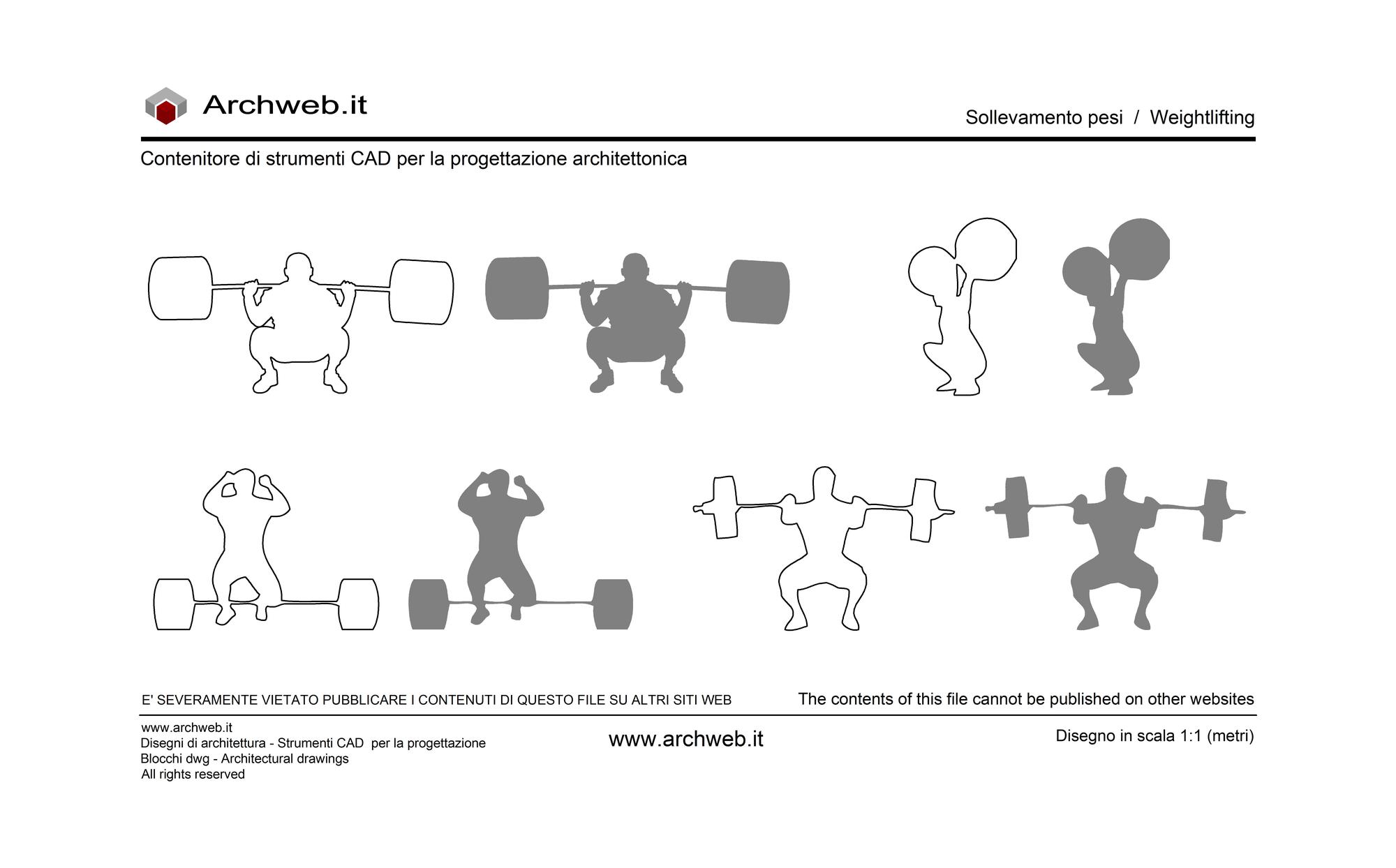 Weightlifting: Figures of athletes for weightlifting