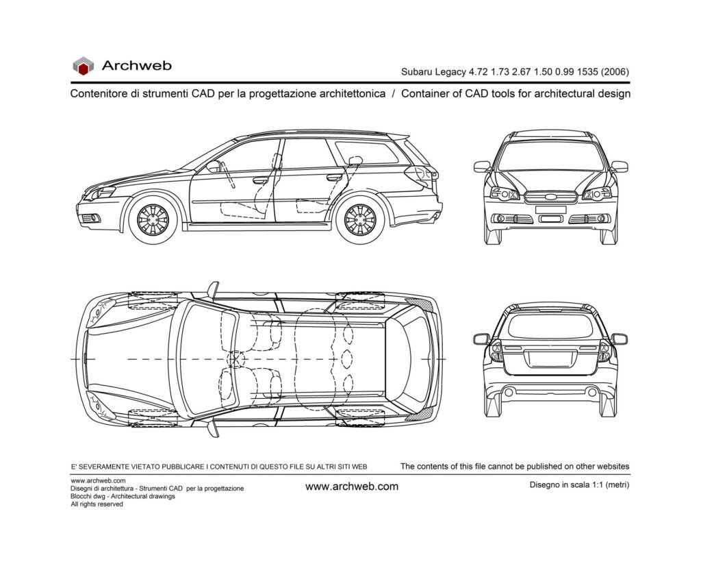 Subaru Legacy 2006 dwg