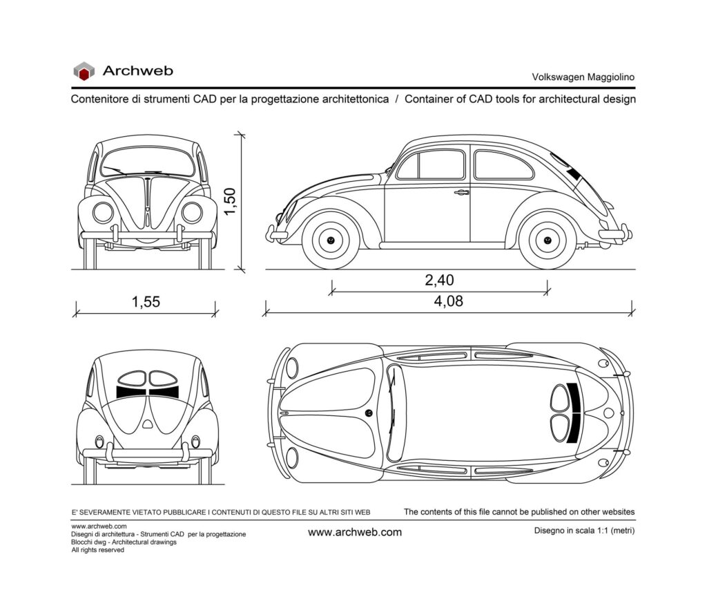 Volkswagen Maggiolino dwg