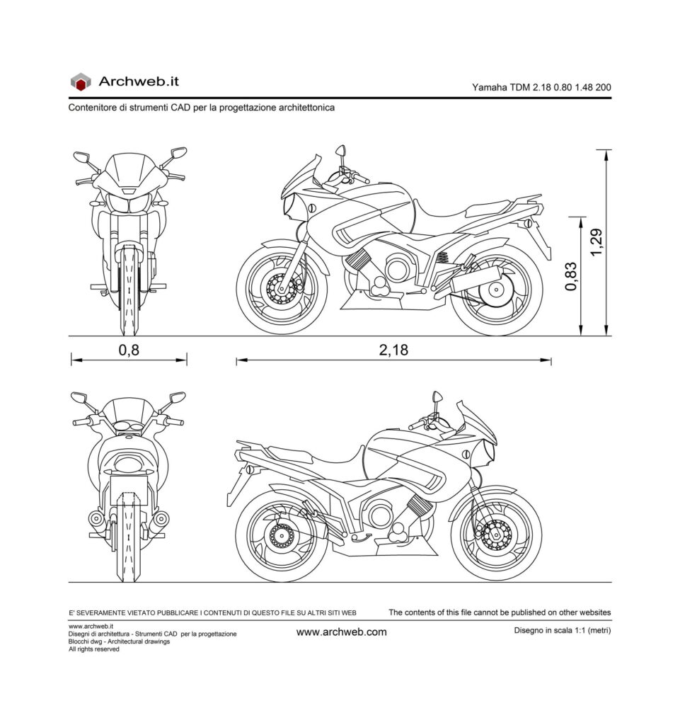 Yamaha TDM dwg