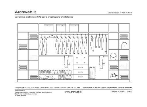 Cabina armadio prospetto 1 dwg