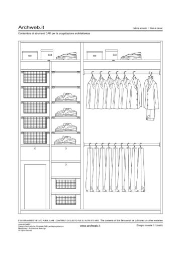 Cabina armadio prospetto 2 dwg