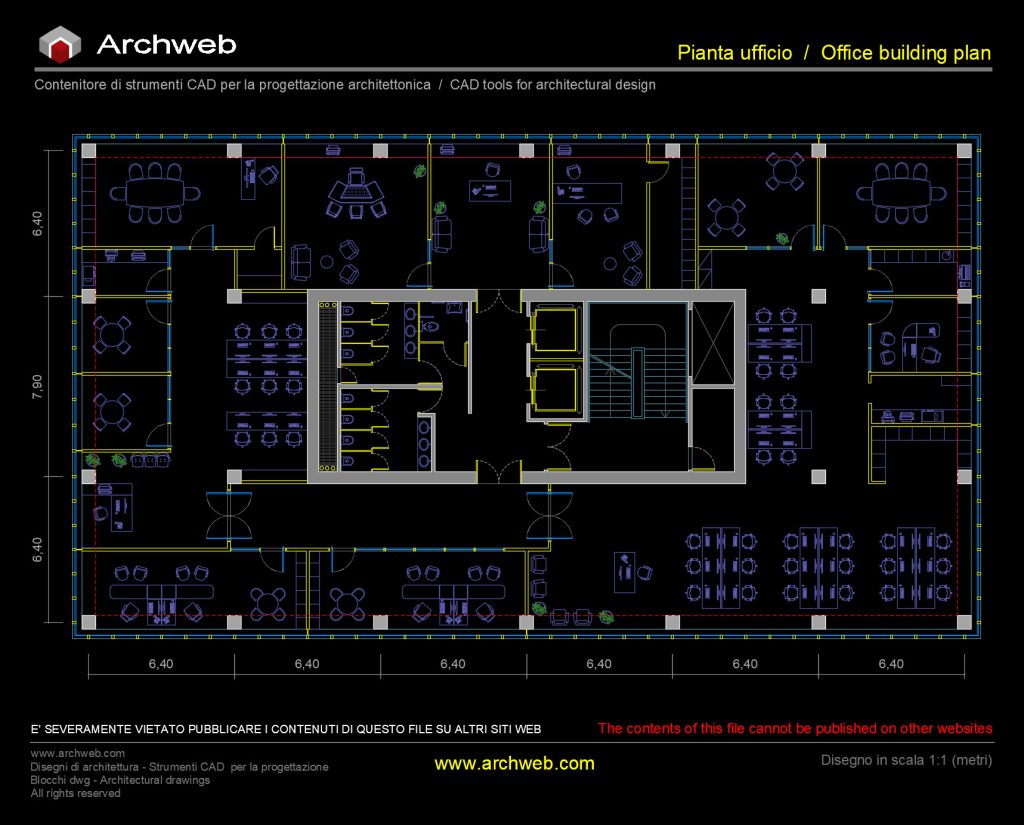 Schema ufficio 23 cad Archweb