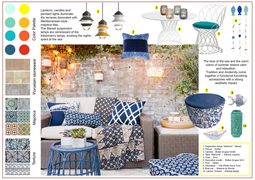 Moodboard the Mediterranean terrace