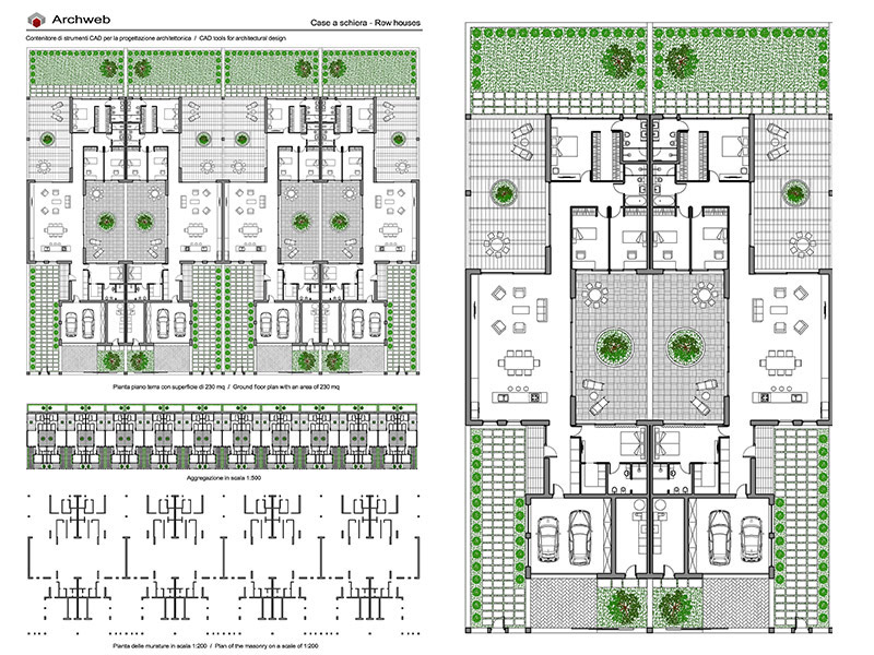 Row houses 39 dwg preview Archweb