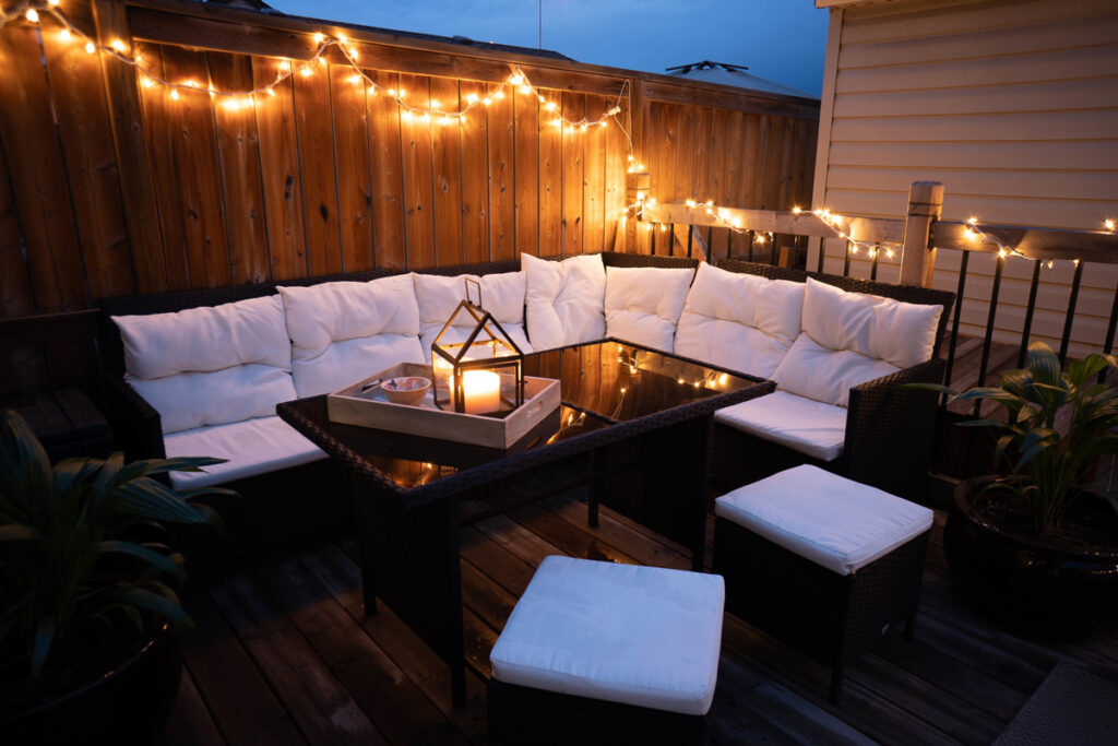Cooking outdoors: outdoor space lighting