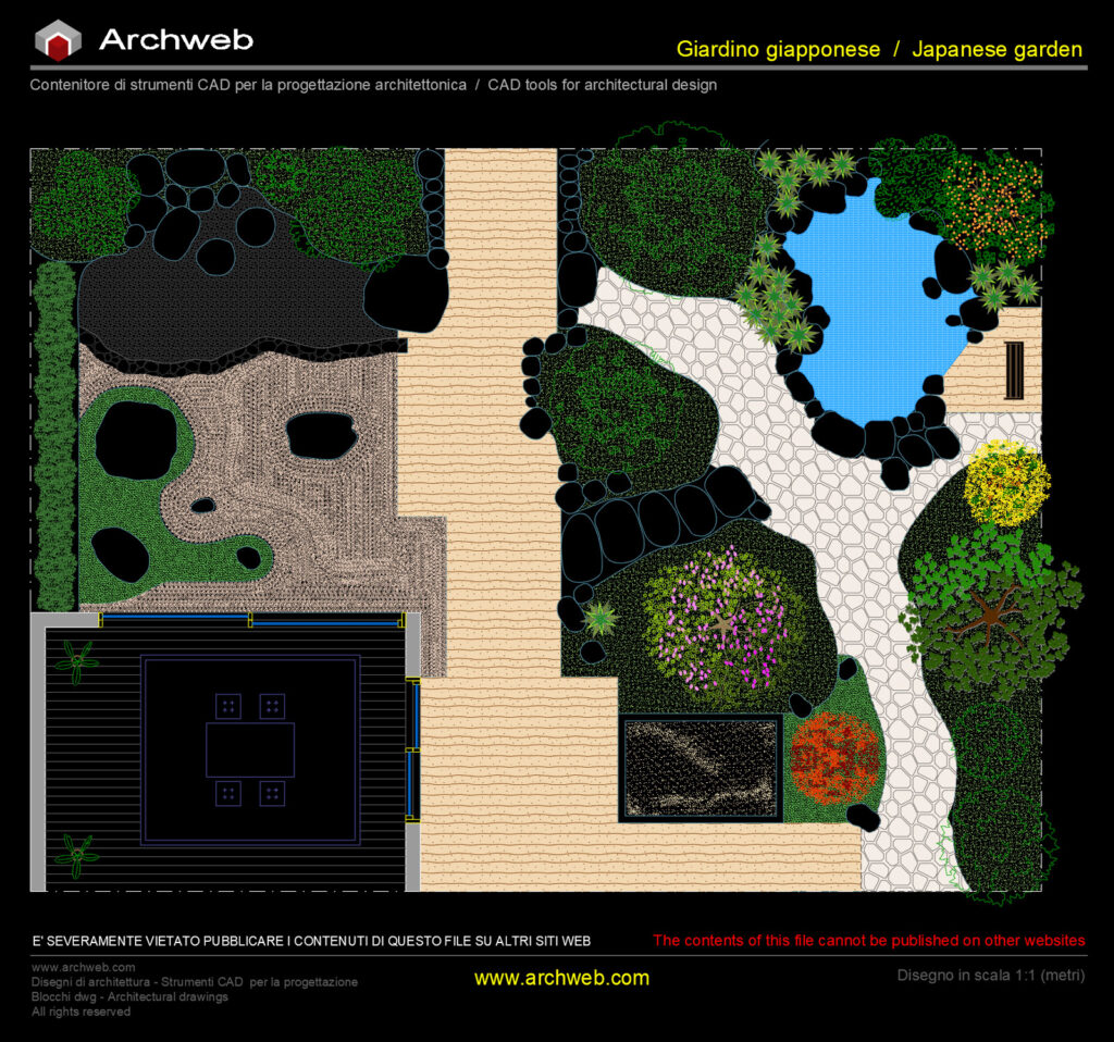 Japanese garden 02 cad Archweb