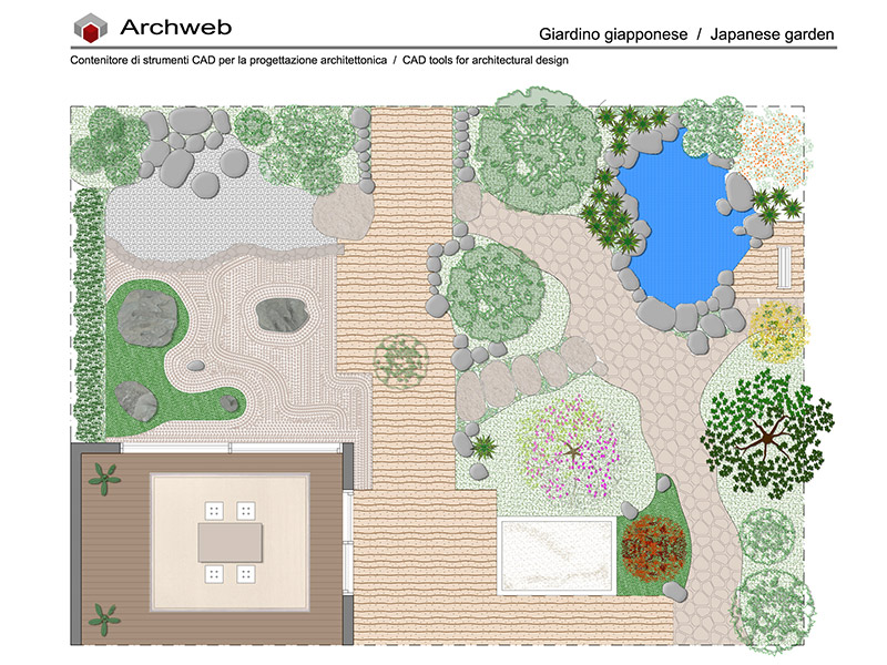 Japanese garden 02 Archweb dwg preview
