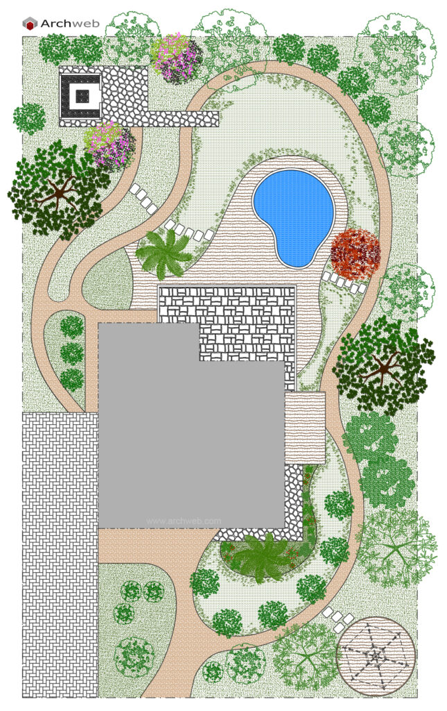 Giardino contemporaneo 01 dwg Archweb