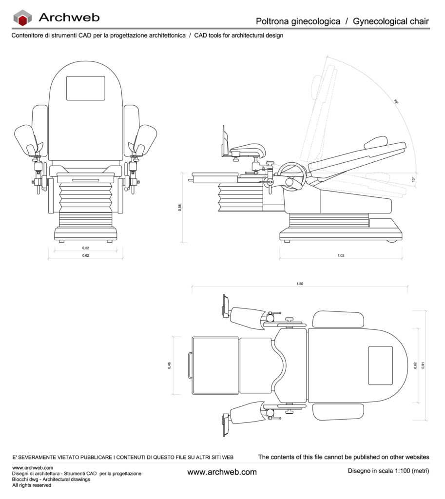 Gynecological chair 01 dwg Archweb