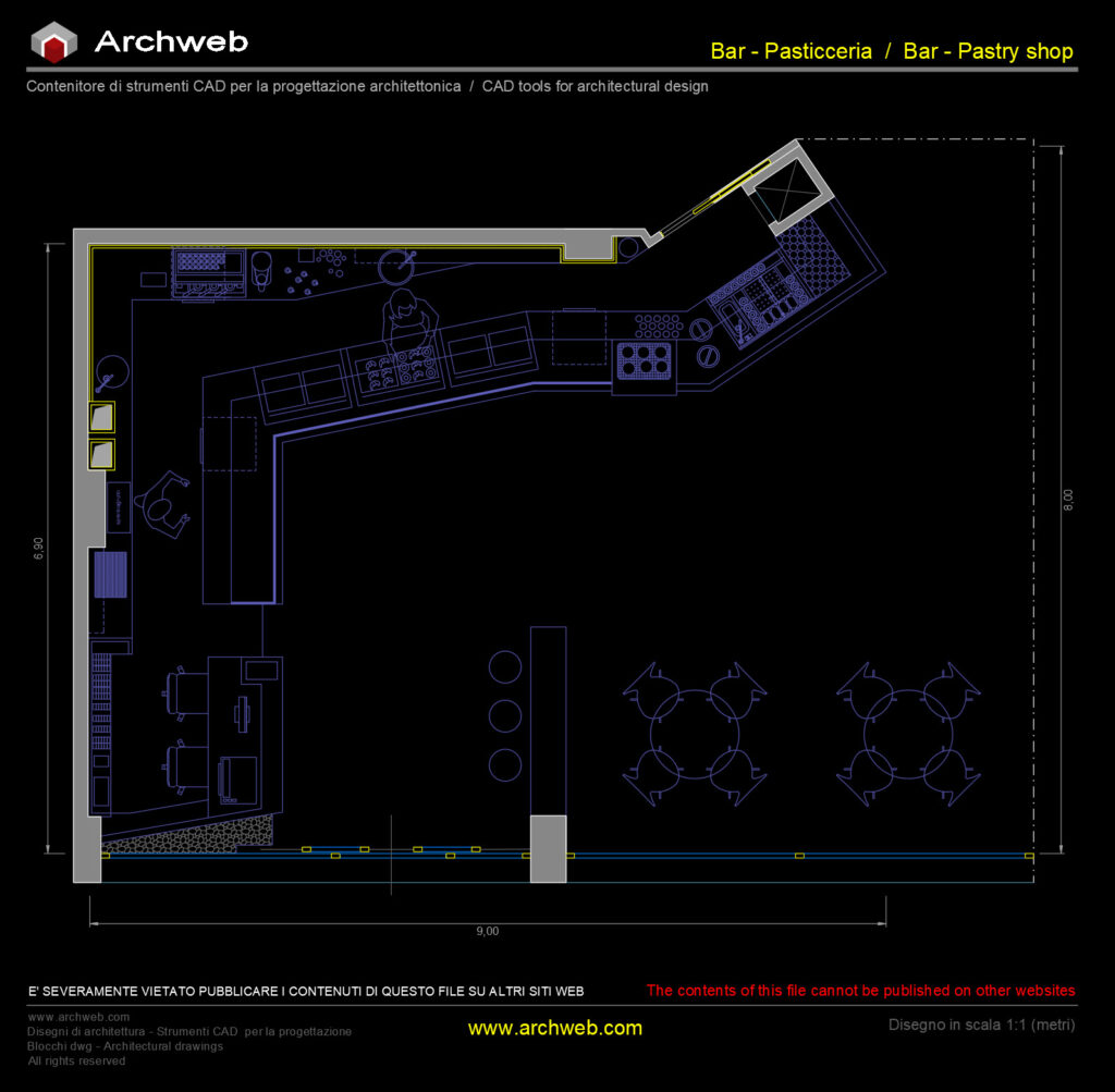 Bar-Pastry project cad Archweb