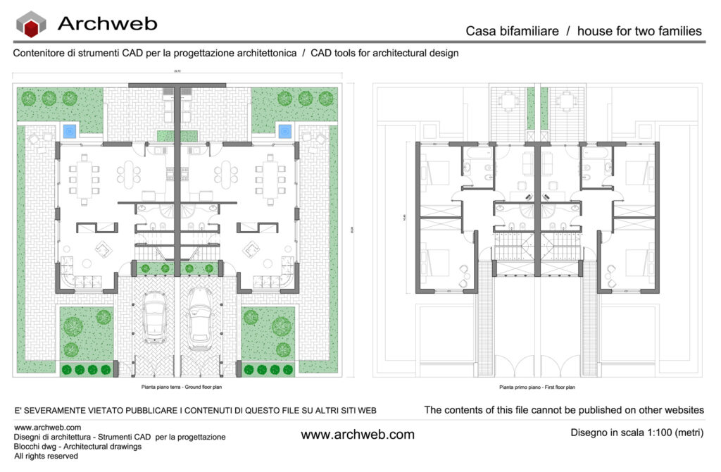 Casa bifamiliare 13 dwg Archweb