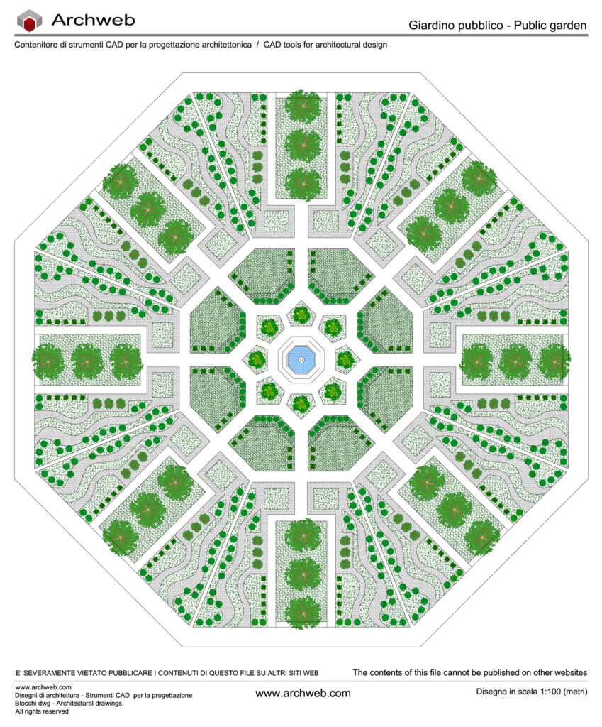 Public garden 09 dwg planimetric diagram Archweb