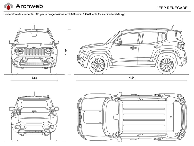 Jeep Renegade dwg preview Archweb