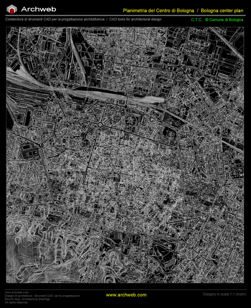 Bologna center plan cad Archweb