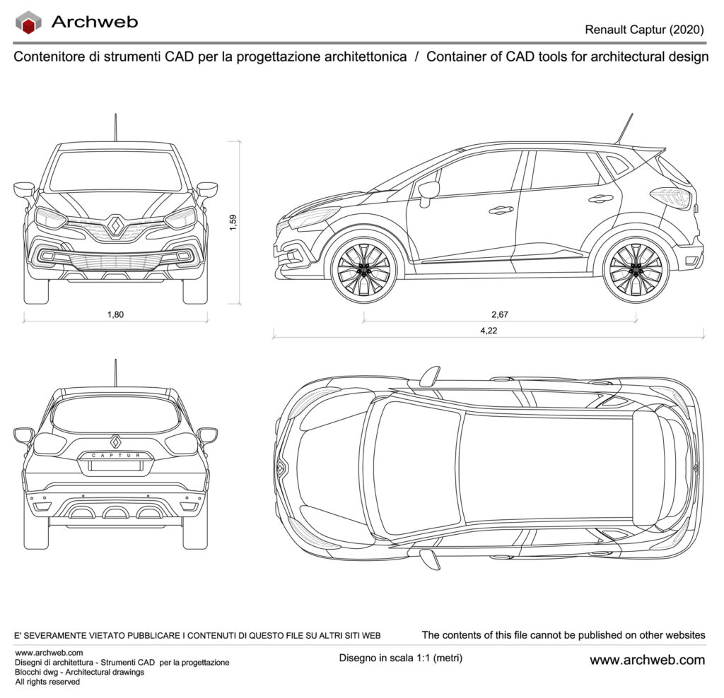 Renault Captur 2020 dwg Archweb