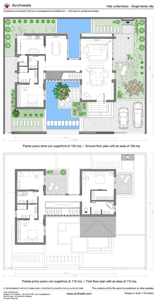 Schema progetto villa 08 dwg Archweb