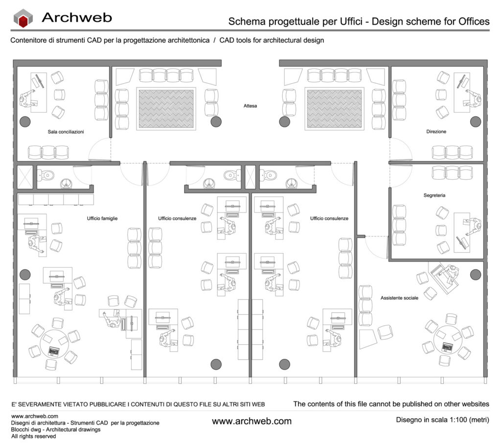 Schema ufficio 26 dwg Archweb