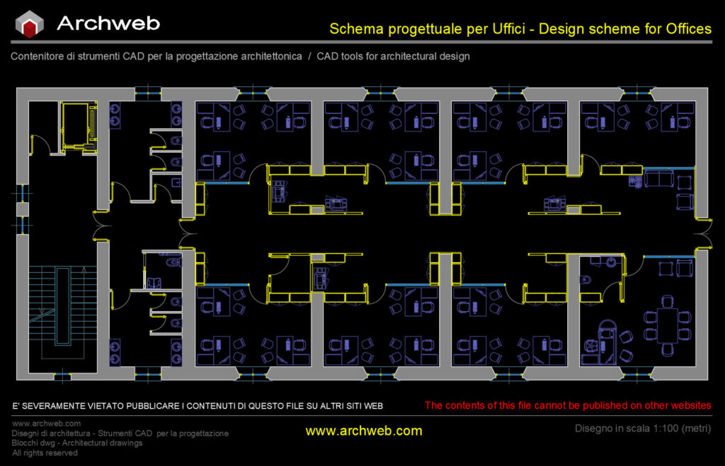 Schema ufficio 27 cad Archweb