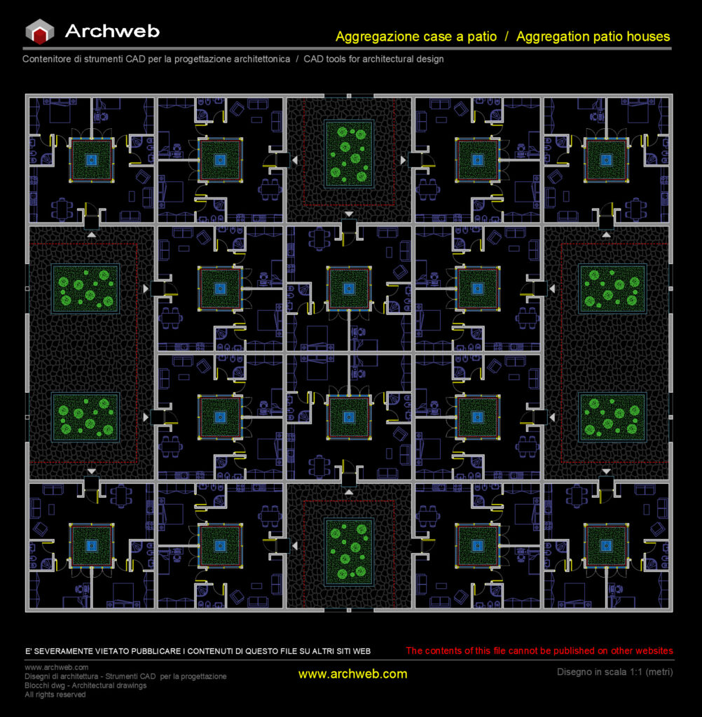 Patio residence aggregation 05 CAD Archweb