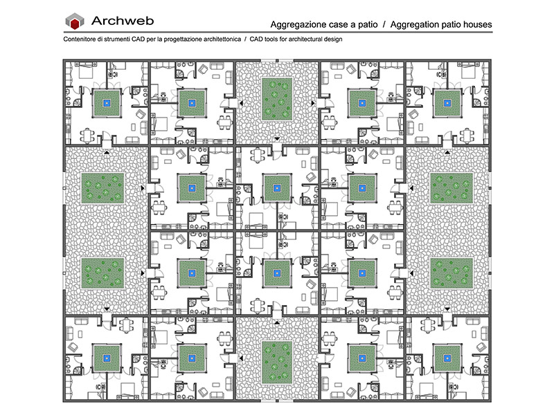 Aggregation of patio residences 05 dwg preview Archweb