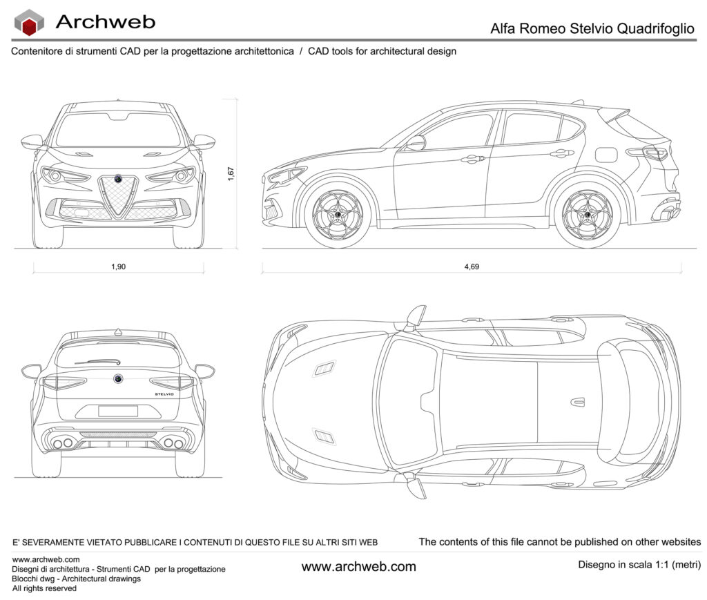 Alfa Romeo Stelvio Quadrifoglio dwg Archweb